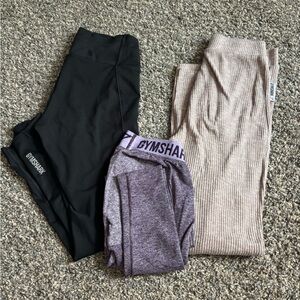 3 Pairs of Gymshark Bottoms - Fit Size Small